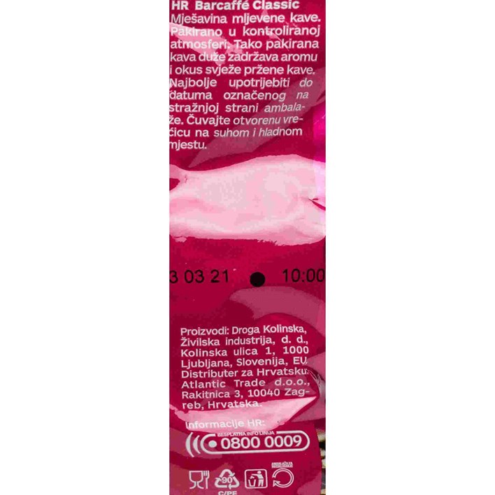 KAVA MLJEVENA BARCAFFE 100g ATLANTIC