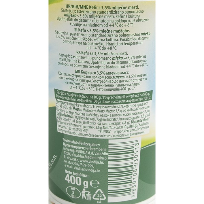 KEFIR 3,5%MM 400G VINDIJA