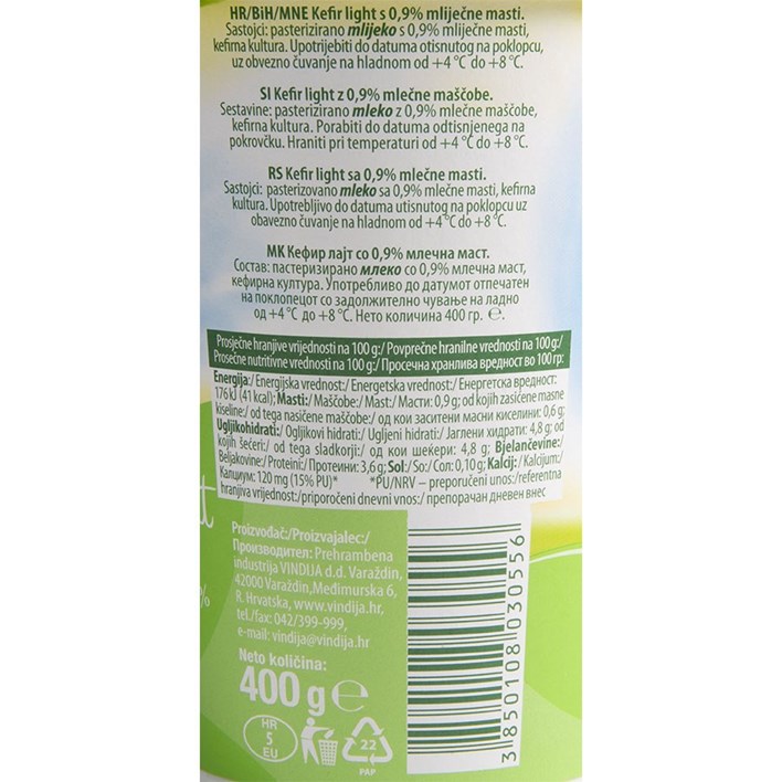 KEFIR LIGHT 400g VINDIJA