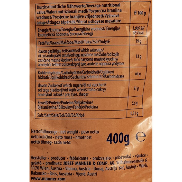KEKS MANNER BELVEDERE 400g ORBICO