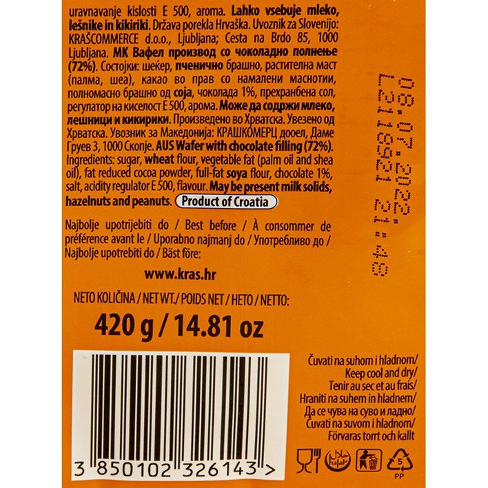KEKS NAPOLITANKE CHOCOLATE CREAM 420g KRAŠ