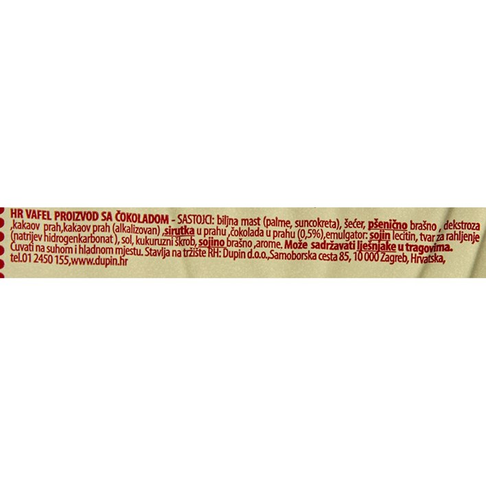 KEKS NAPOLITANKE SA ČOKOLADOM 100g DUPIN