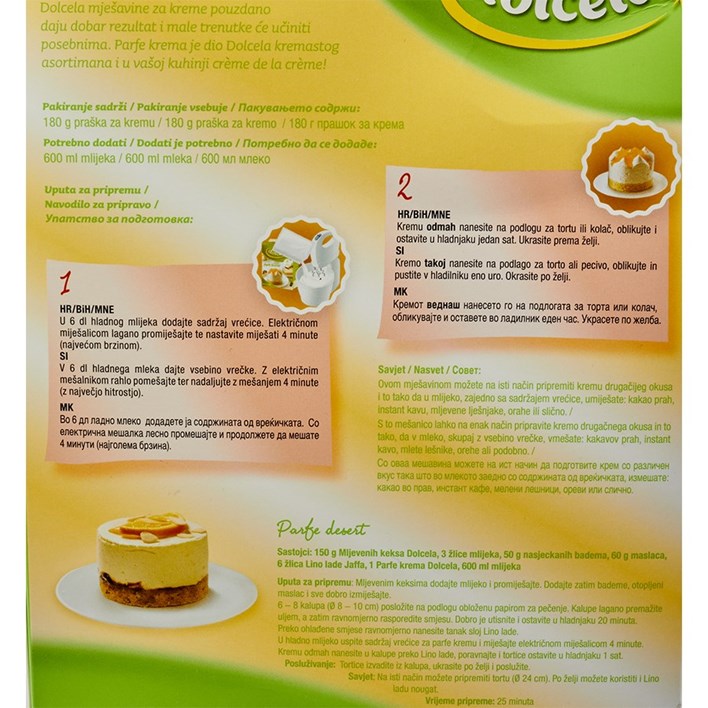 KREMA ZA KOLAČE PARFE 180g PODRAVKA