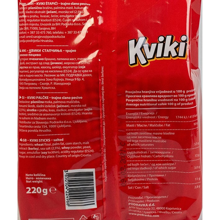 ŠTAPIĆ KVIKI 220 G