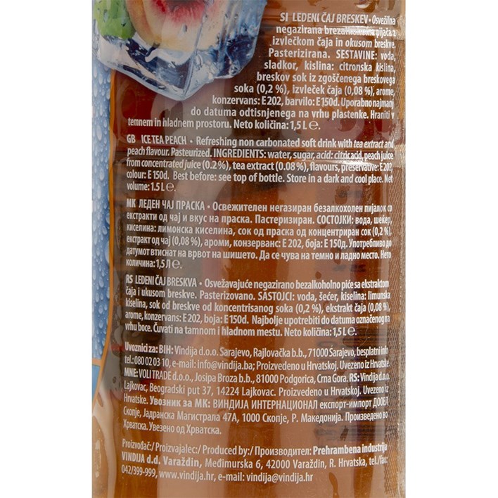 LEDENI ČAJ BRESKVA 1,5l VINDIJA