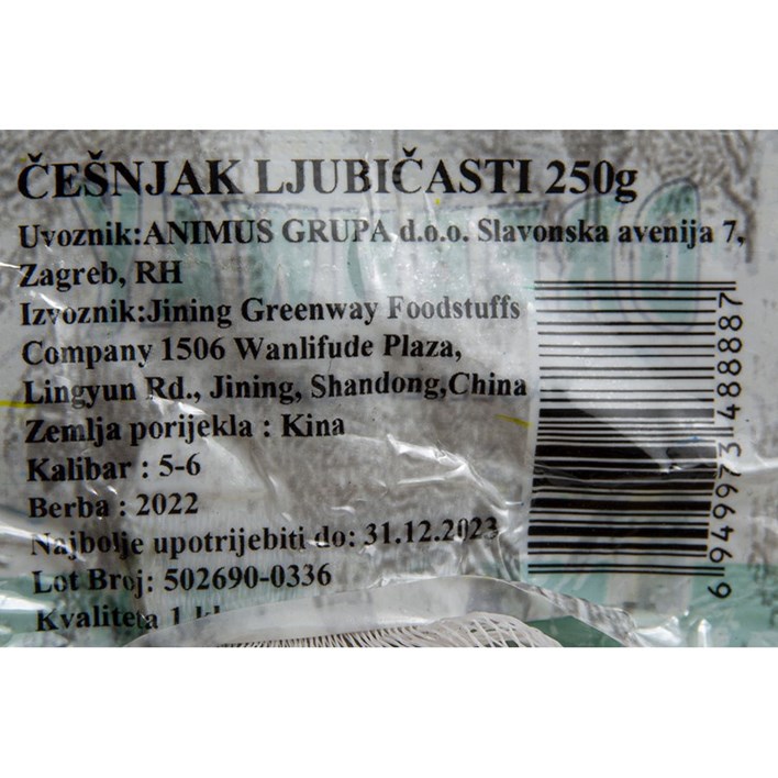 LUK ČEŠNJAK KLASA II 250g NTL
