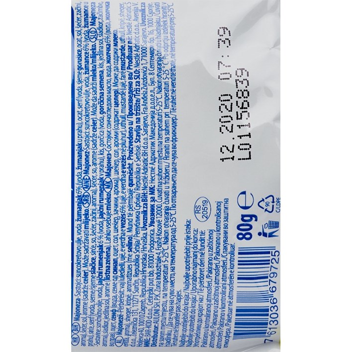 MAJONEZA THOMY VREĆICA 80g ARC