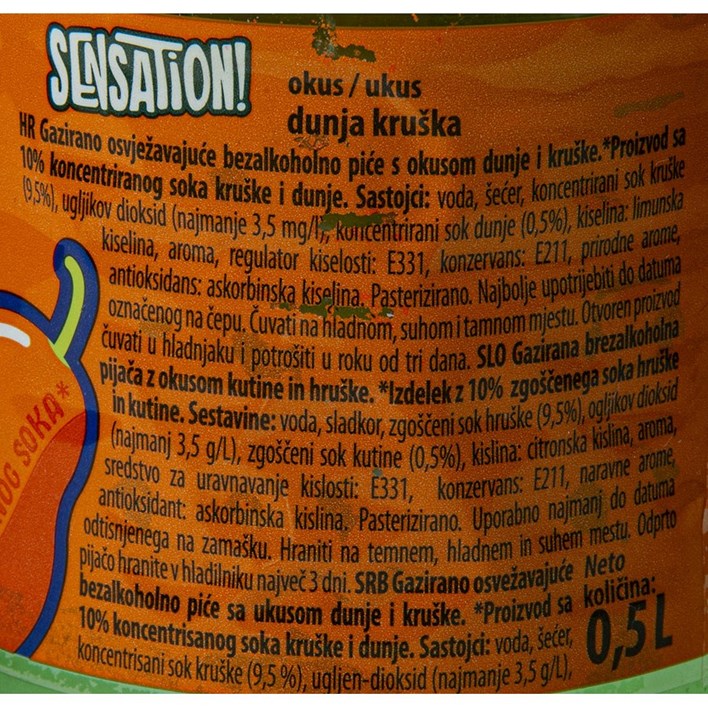MINERALNA VODA JAMNICA SENSATION DUNJA KRUŠKA 0,5l JAMNICA