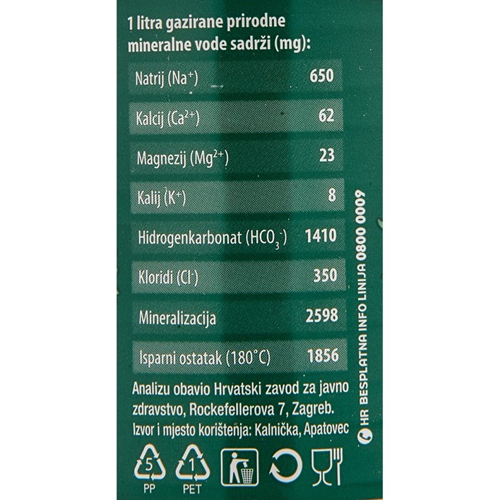 MINERALNA VODA KALNIČKA 0,5L ATLANTIC