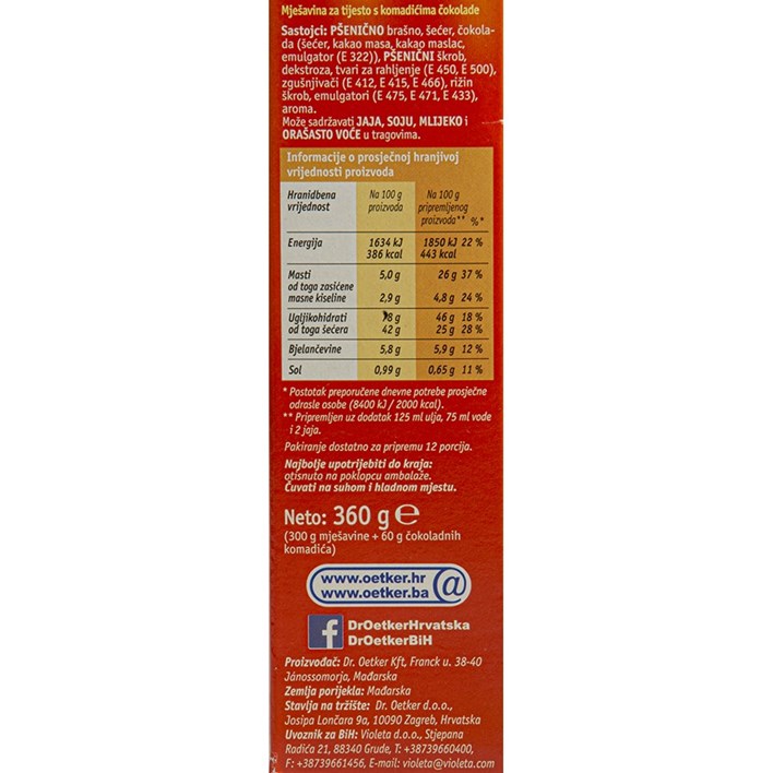 MJEŠAVINA ZA MUFFINS 360g DR OETKER