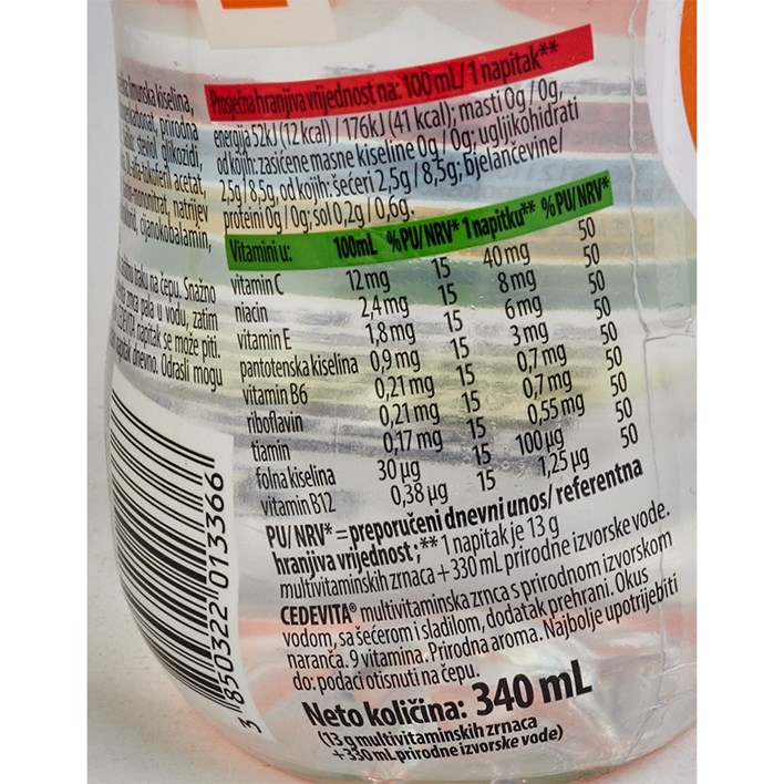 NAPITAK CEDEVITA FRESH NARANČA 340ml ATLANTIC