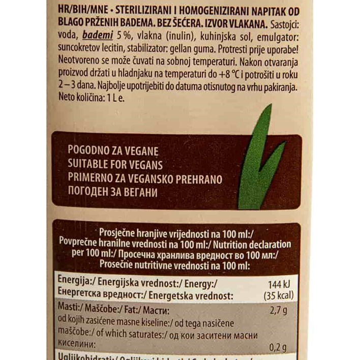 NAPITAK DAR OD BLAGO PRŽENIH BADEMA 1l VINDIJA