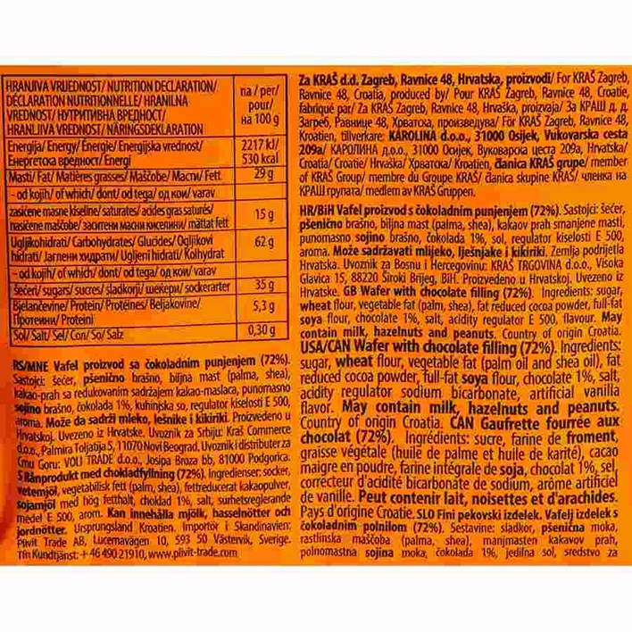NAPOLITANKE CHOCOLATE CREAM 420g KRAŠ