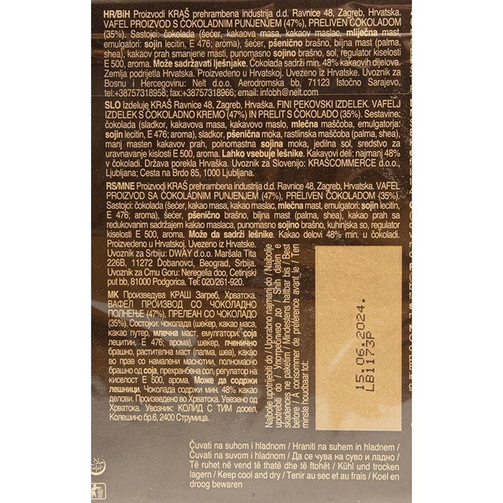 NAPOLITANKE ČOKOLADA 500g KRAŠ