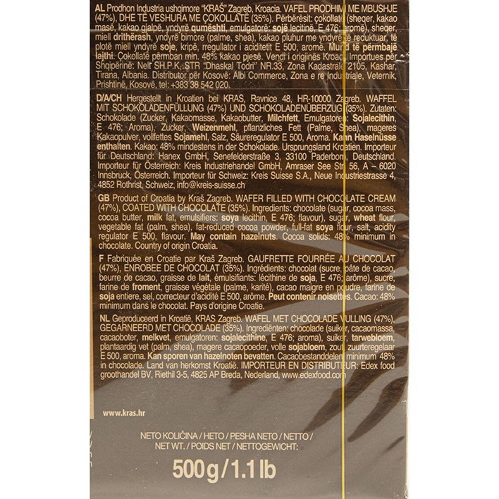 NAPOLITANKE ČOKOLADA 500g KRAŠ