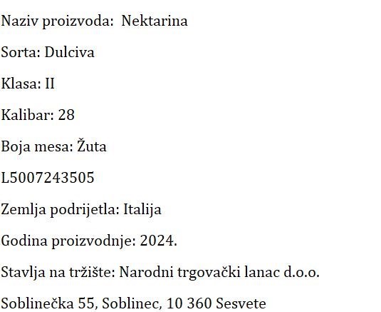 NEKTARINA  NTL