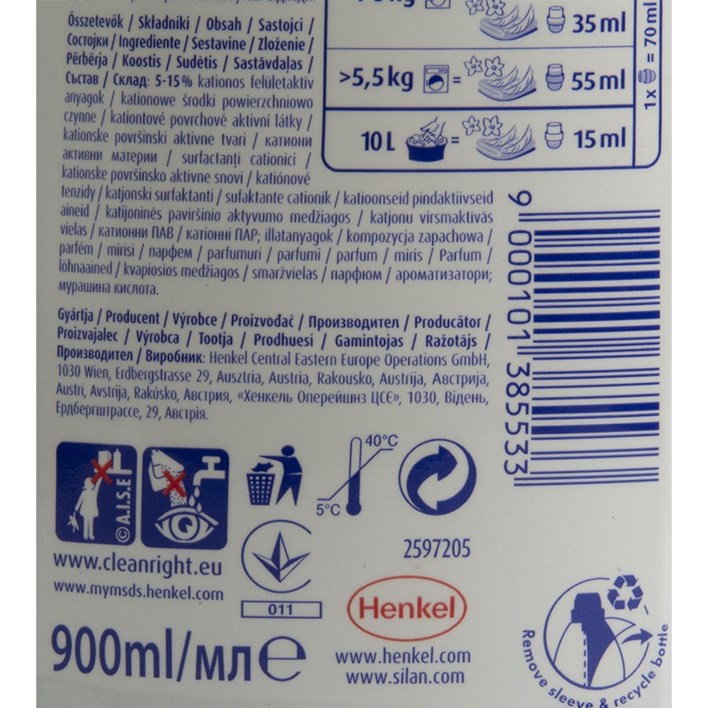 OMEKŠIVAČ SILAN SENSITIVE 900ml AWT