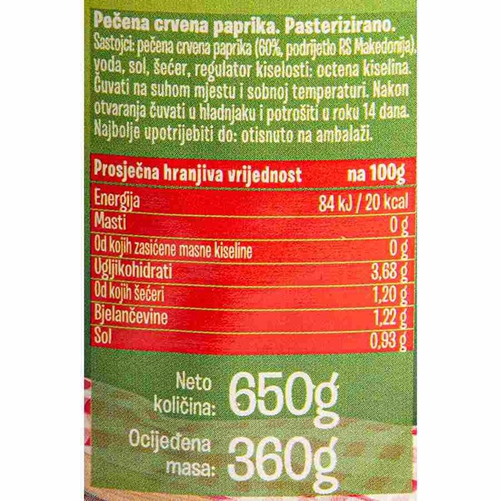 PAPRIKA KISELA PEČENA CRVENA 650g ULTRA
