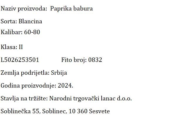 PAPRIKA SVJEŽA BABURA NTL