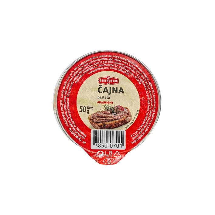 PAŠTETA ČAJNA 50 G PODRAVKA