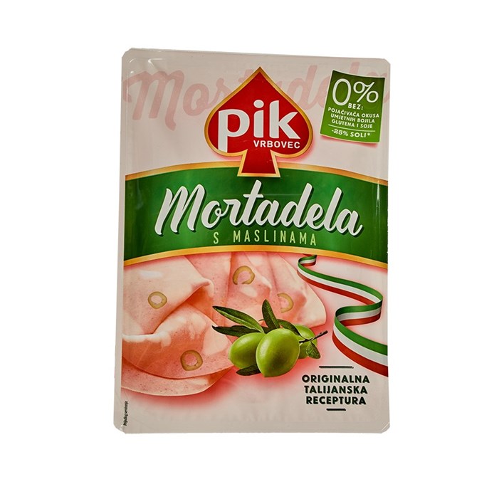MORTADELA SA MASLINOM 150g NAREZANA PIK