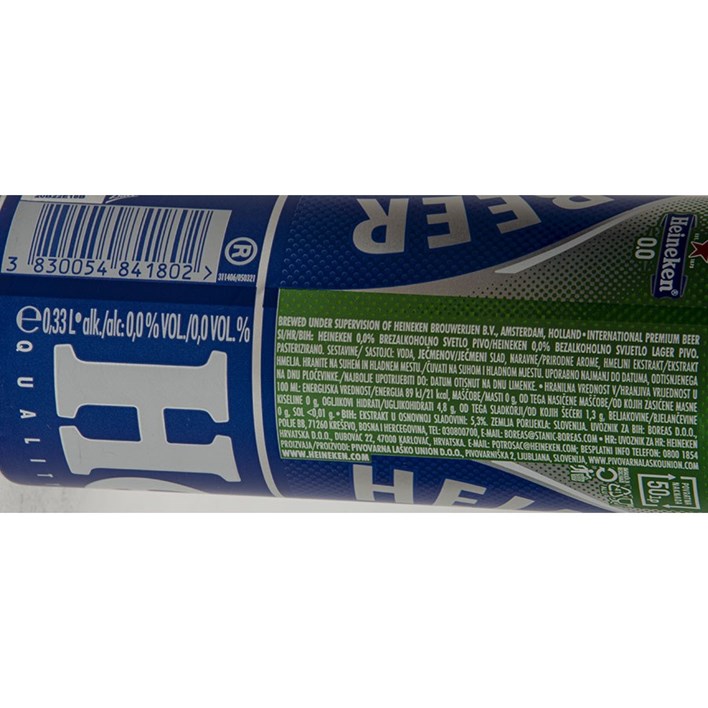 PIVO HEINEKEN 0,00% 0,33l LIMENKA HEINEKEN PIVOVARA