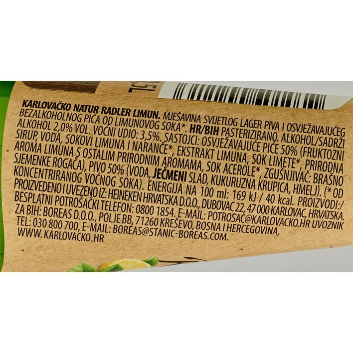 PIVO KARLOVAČKO RADLER LIMUN 0,5l POVRATNA AMBALAŽA