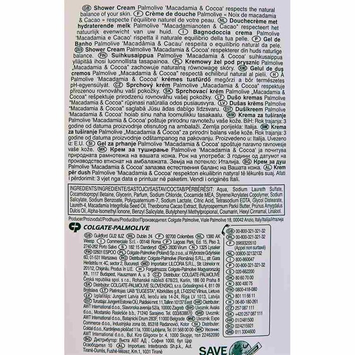 PJENA ZA KUPANJE PALMOLIVE MACADAMIA 500ml