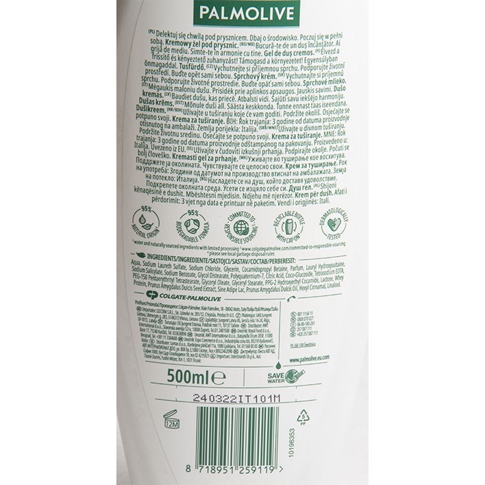 PJENA ZA KUPANJE PALMOLIVE SENSITIVE 500ml AWT