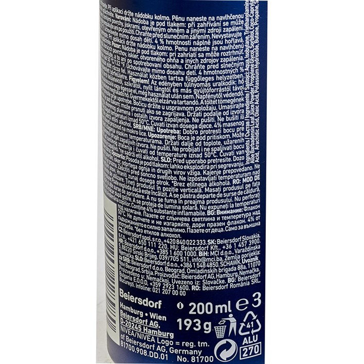 NIVEA PJENA ZA BRIJANJE 200ml MILD ALCA