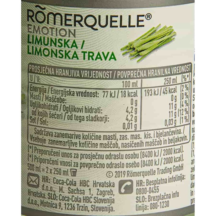 PRIRODNA VODA ROMERQUELLE LIMUNSKA TRAVA 0,5l COCA