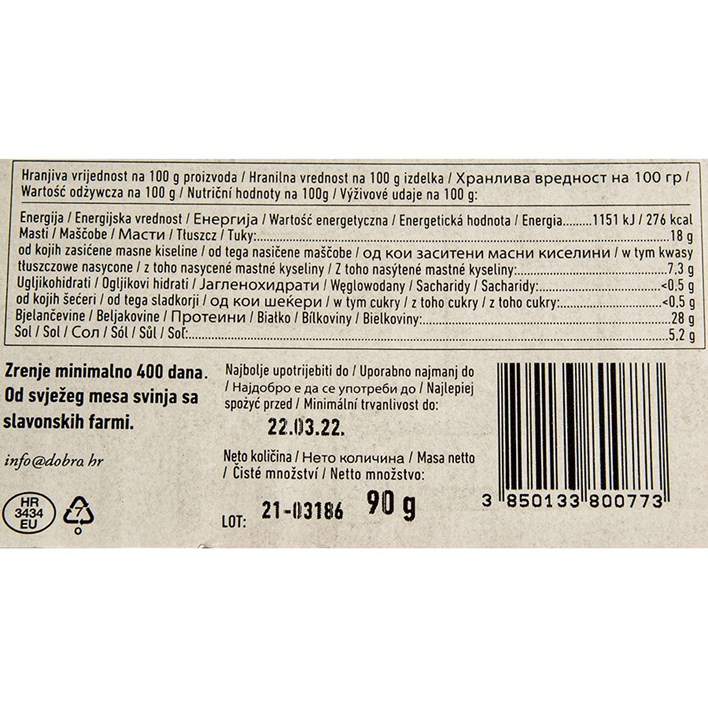PRŠUT DOBRO NARESCI 90g ŽITO