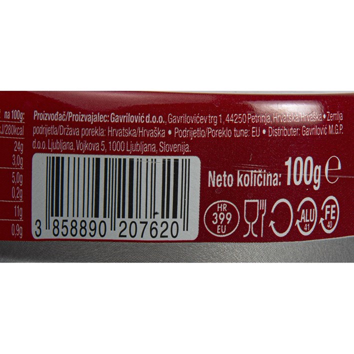PAŠTETA TUNA 100g GAVRILOVIĆ