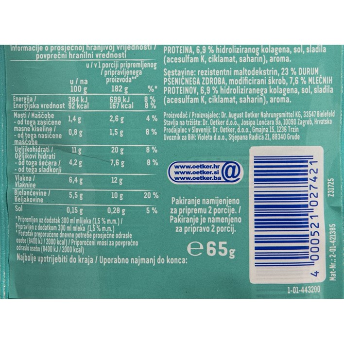 PUDING HIGH PROTEIN GRIZ 65g DR.OETKER