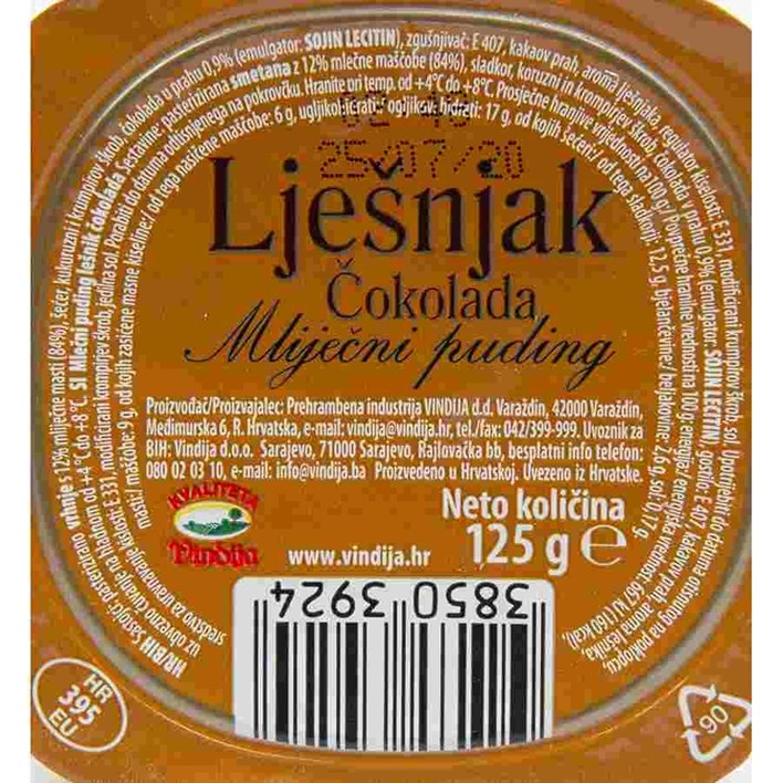 PUDING LJEŠNJAK ČOKOLADA 125g VINDIJA