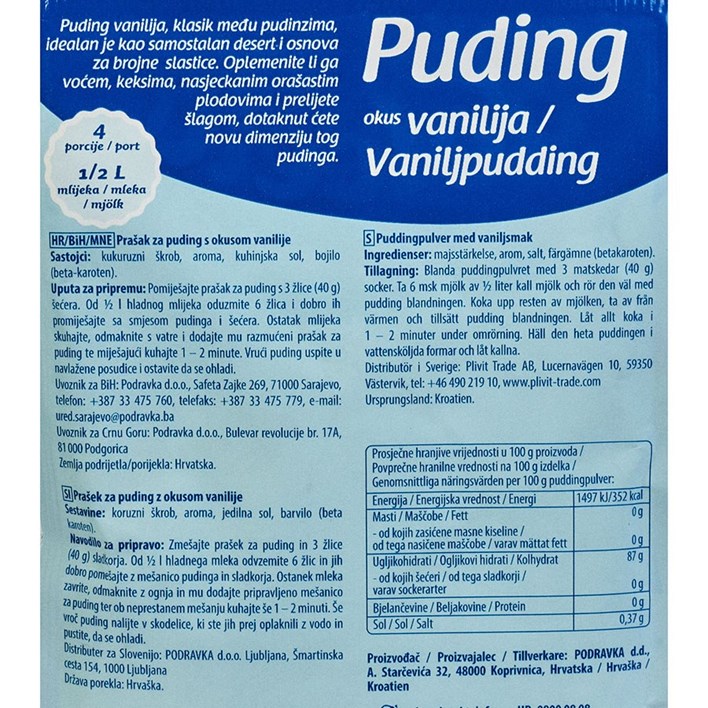 PUDING VANILIJA 37g PODRAVKA