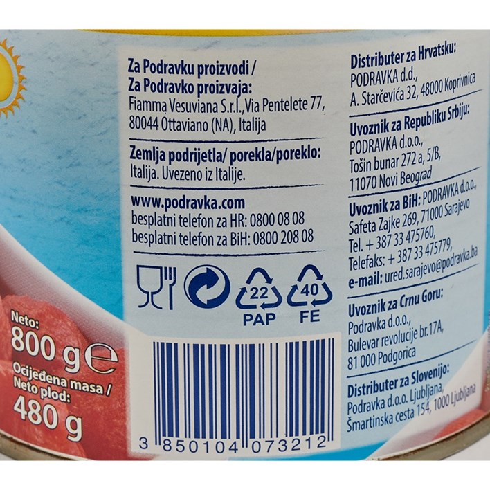 RAJČICA PELAT 800g PODRAVKA