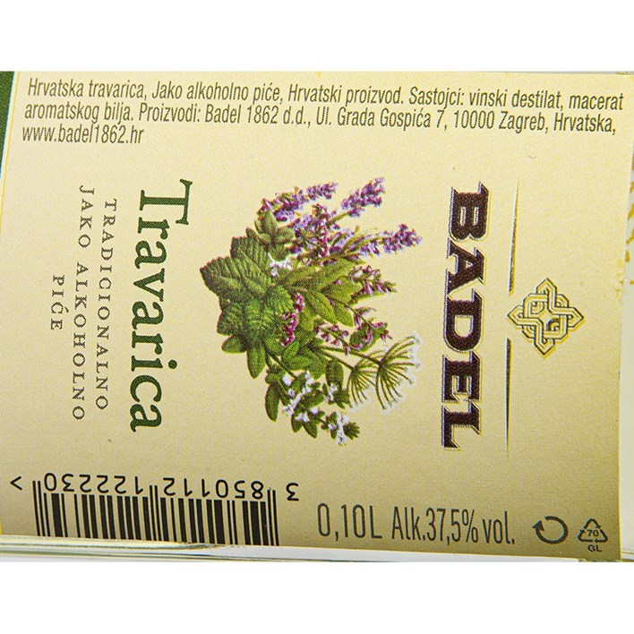 RAKIJA TRAVARICA 0,1l BADEL