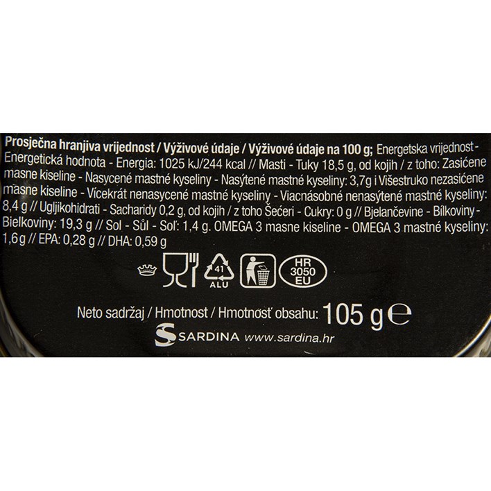 RIBA ADRIATIC QUEEN SARDINA U MASLINOVOM ULJU 105g SARDINA