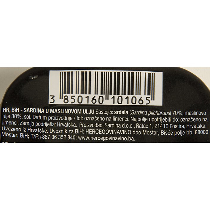 RIBA ADRIATIC QUEEN SARDINA U MASLINOVOM ULJU 105g SARDINA