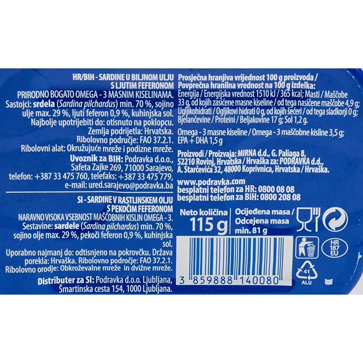 RIBA EVA PIKANT 115g PODRAVKA