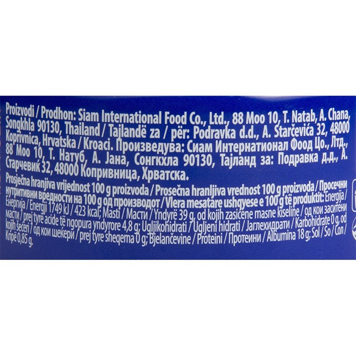 RIBA TUNA EVA KOMADI 160g PODRAVKA
