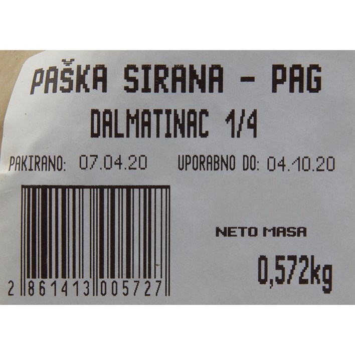 SIR DALMATINAC PAŠKA SIRANA