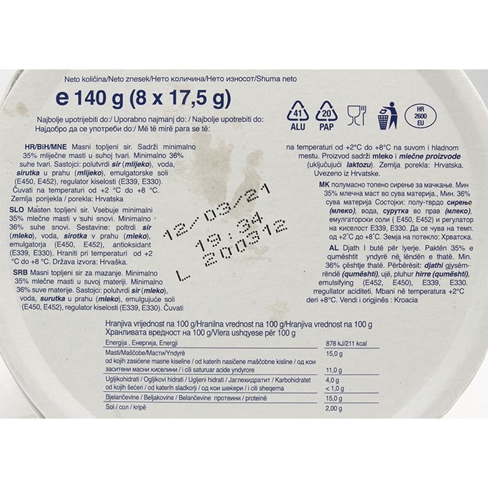 SIR TOPLJENI CLASSIC 140g ZDENKA