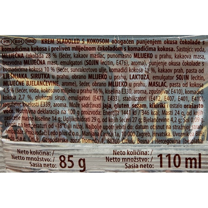 SLADOLED KING KOKOS 110ml LEDO