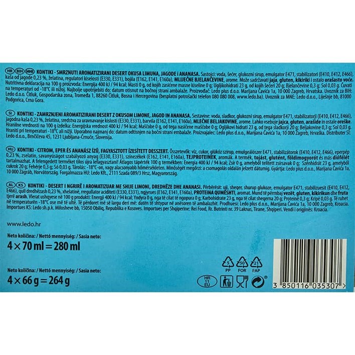 SLADOLED M4 KONTIKI 4X70ml LEDO