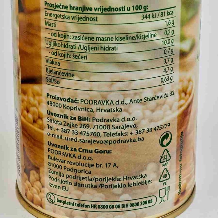 SLANUTAK LIMENKA 400g PODRAVKA