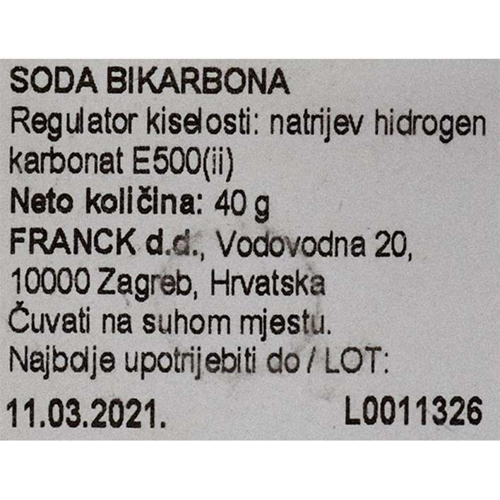 SODA BIKARBONA 40g FRANCK