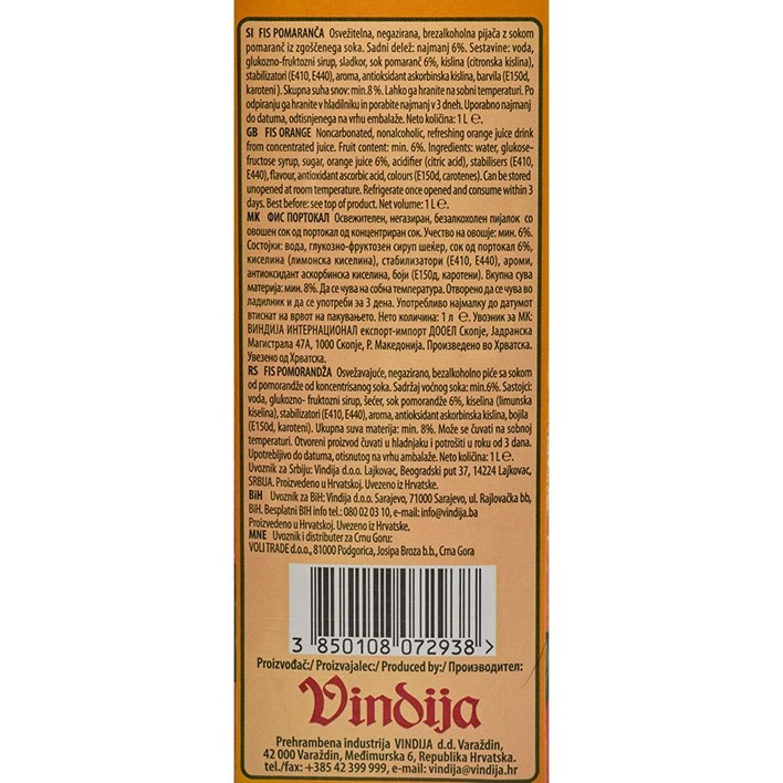 SOK FIS NARANČA 1L TTP VINDIJA