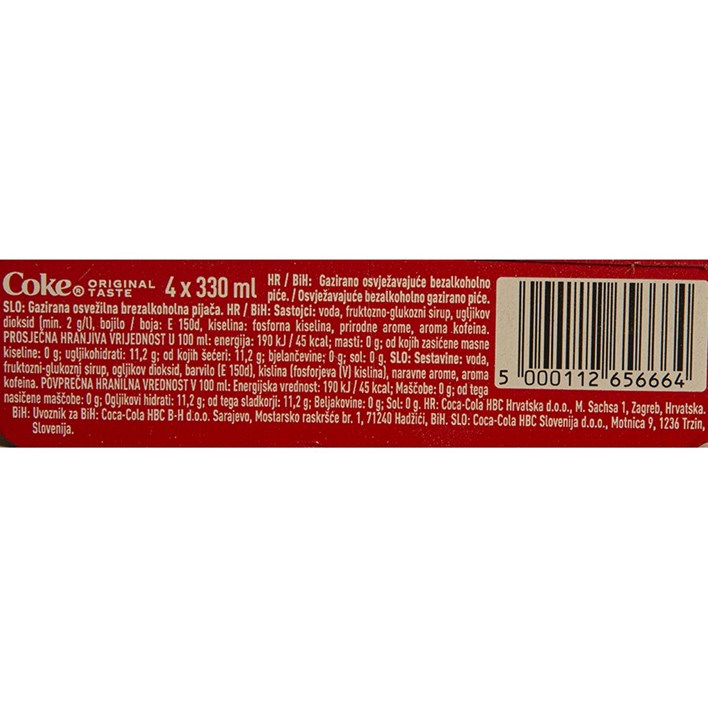SOK GAZIRANI COCA COLA 4X330ml COCA COLA